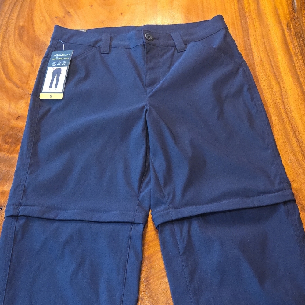 Womens Navy Blue Convertible Pants
